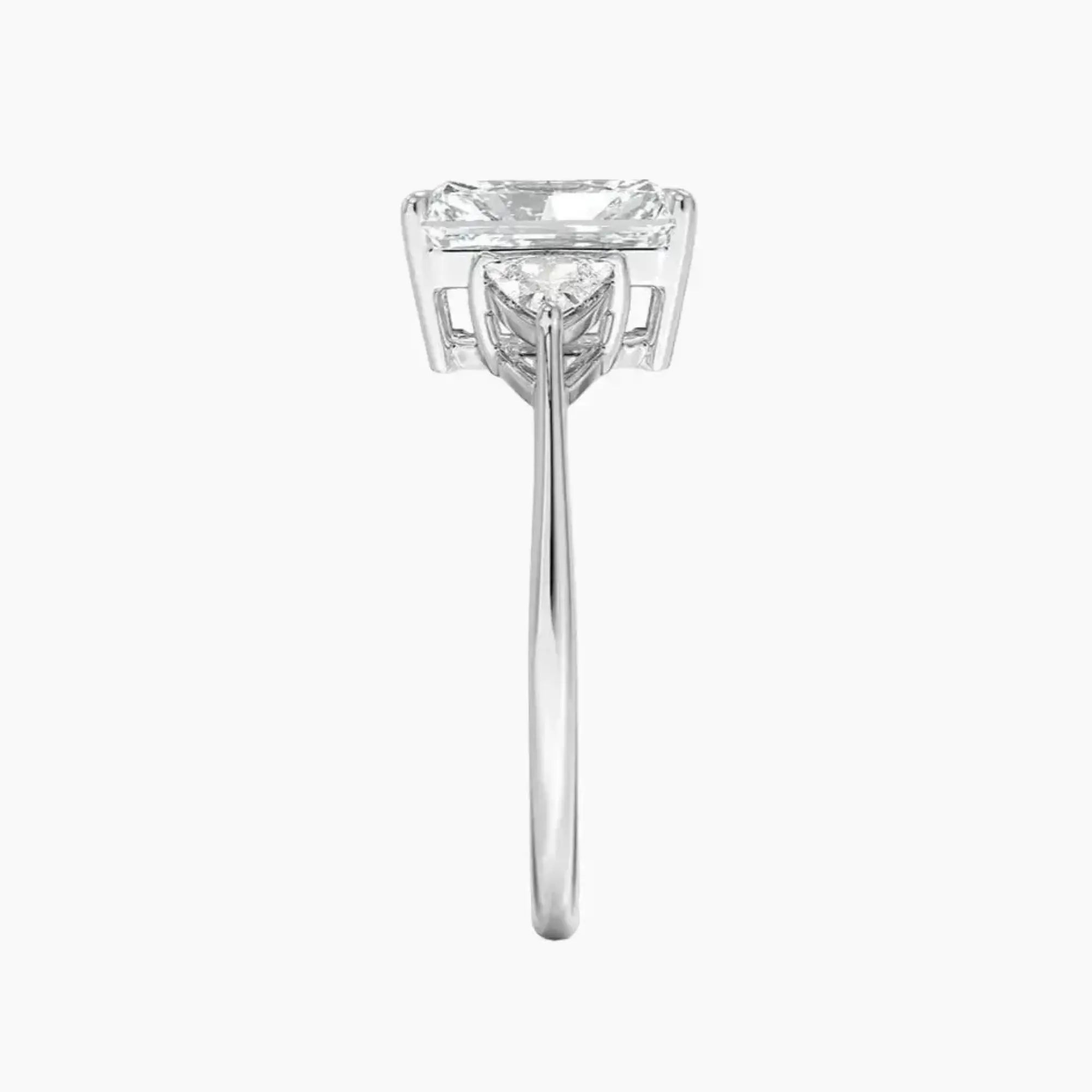 Elowen Radiant Three Stone 1.5 Carat Lab Grown Diamond Engagement Ring in 18K Rose Gold