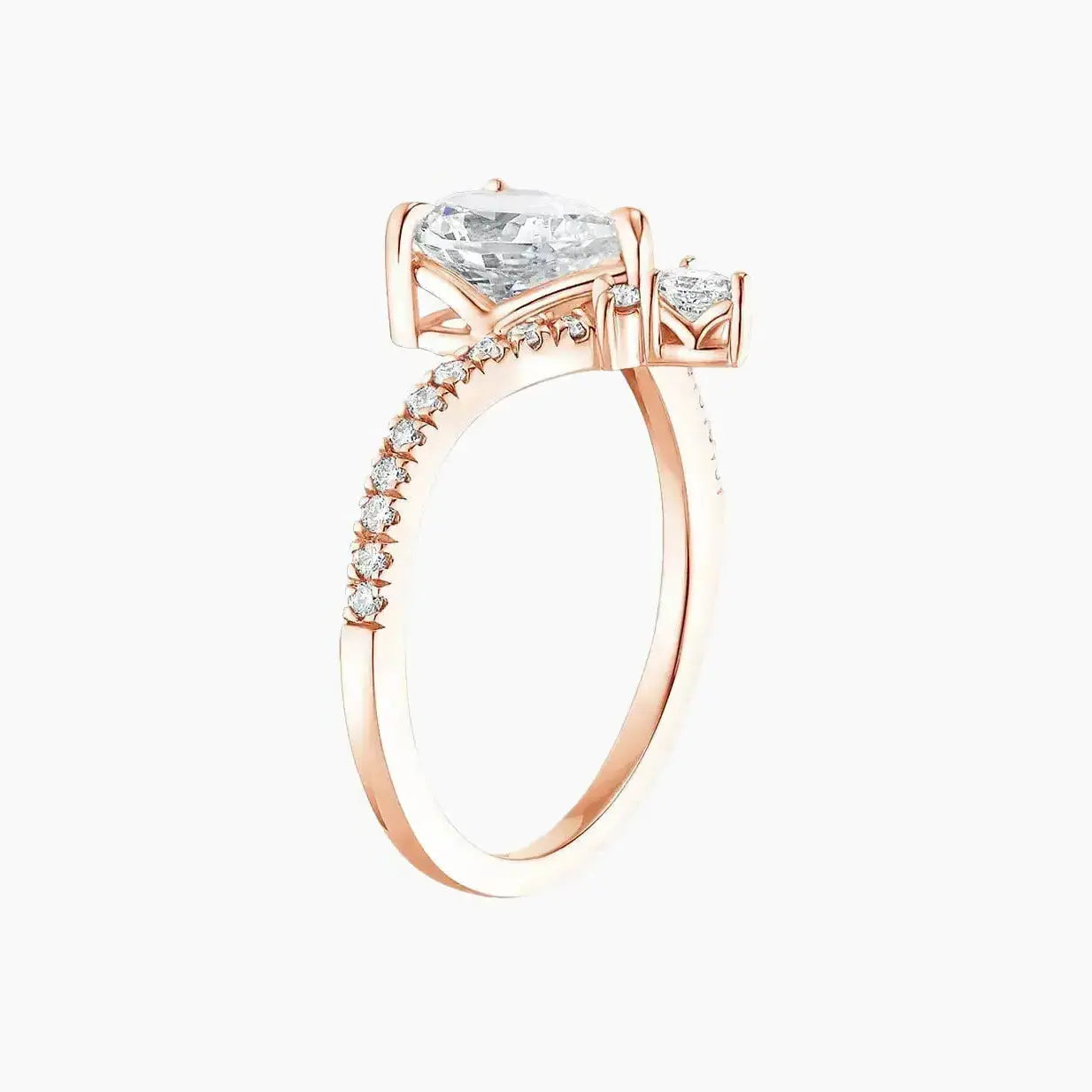 Esme Asscher Designer Diamond Ring Setting in 14K White Gold