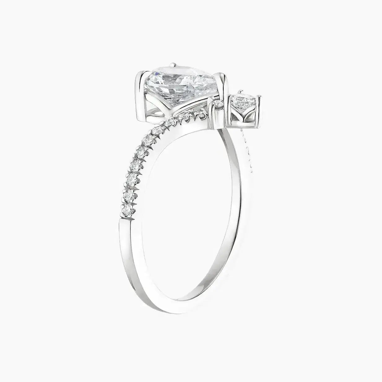 Esme Asscher Designer Diamond Ring Setting in 14K White Gold