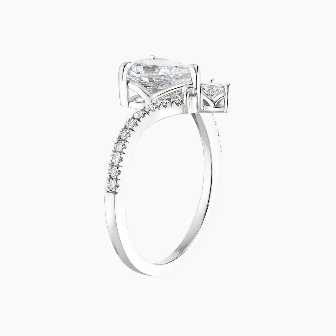 Esme Asscher Designer Diamond Ring Setting in 18K White Gold