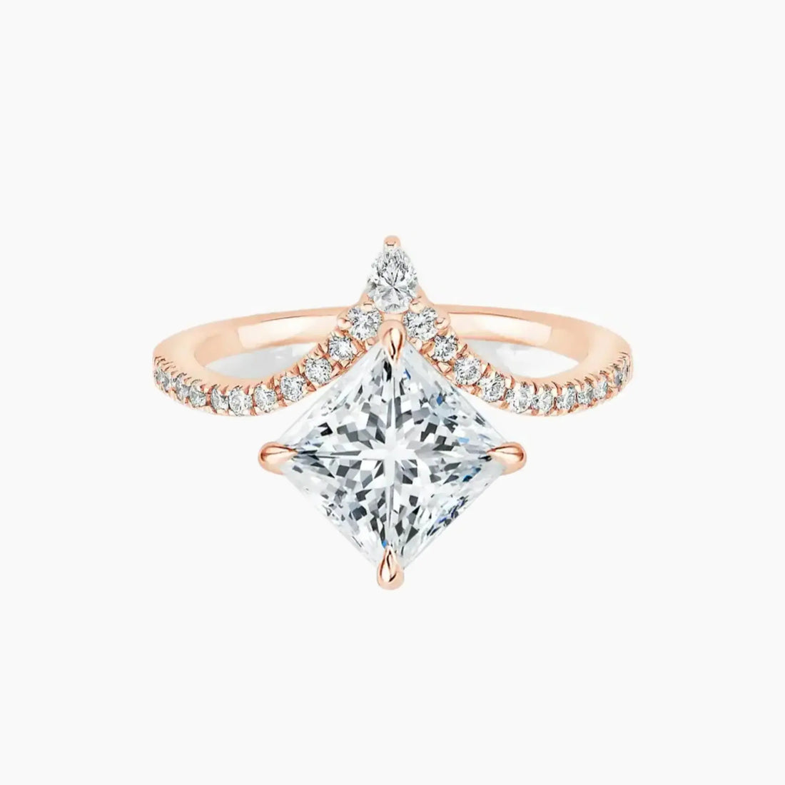 Esme Princess Designer 1.5 Carat Lab Grown Diamond Engagement Ring in 18K White Gold