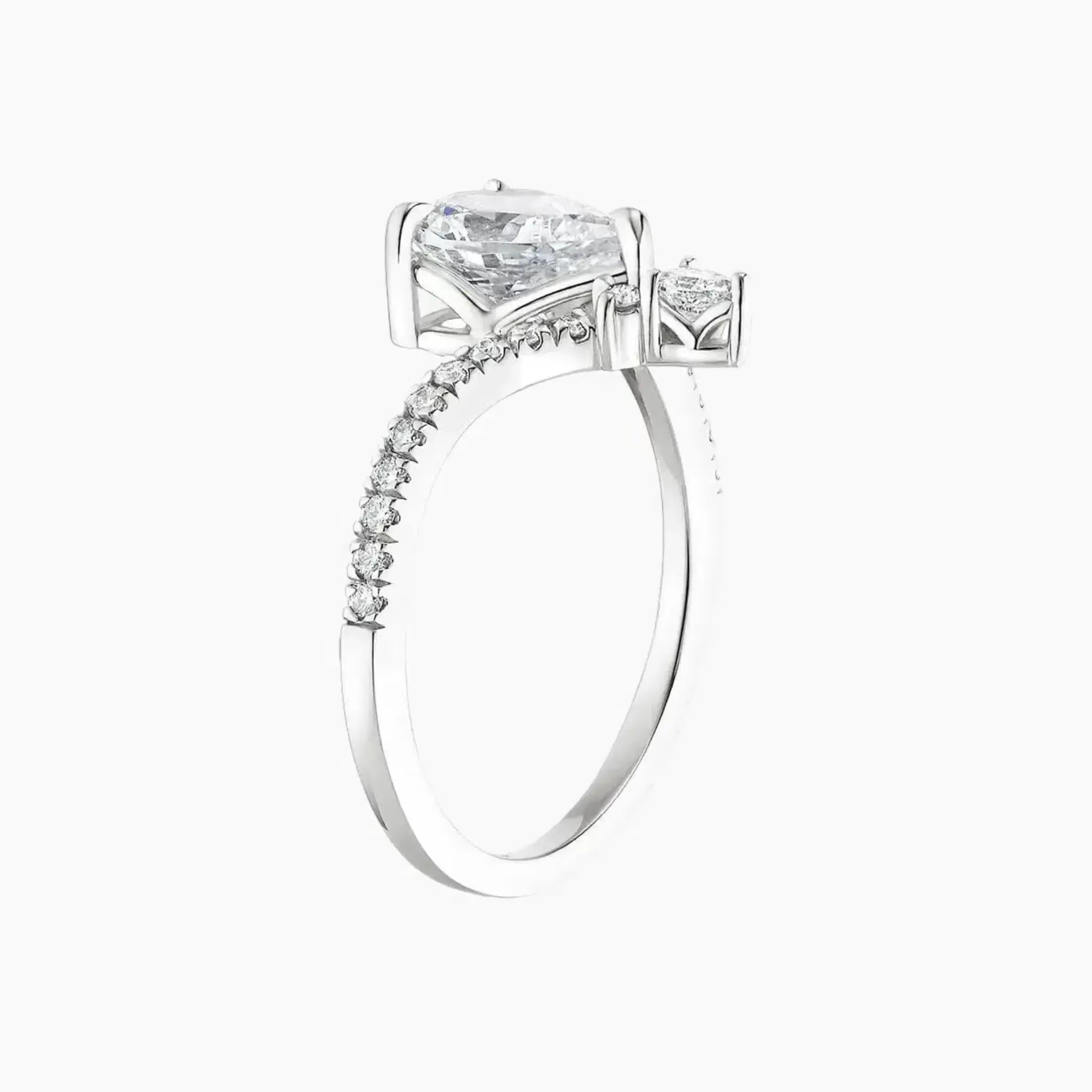 Esme Princess Designer Diamond Ring Setting in 14K Rose Gold