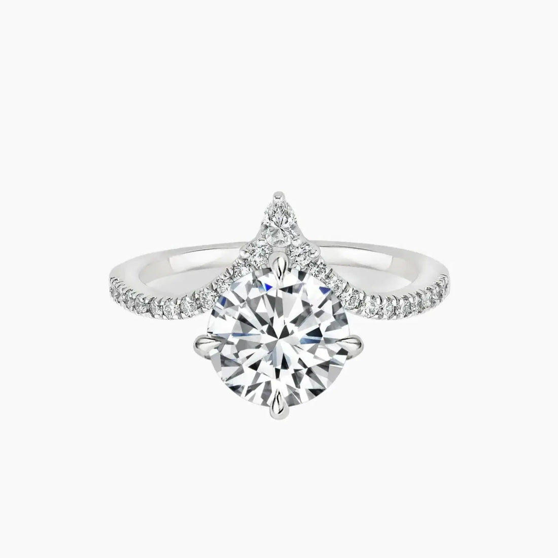 Esme Round Designer 1.5 Carat Lab Grown Diamond Engagement Ring in 14K Yellow Gold