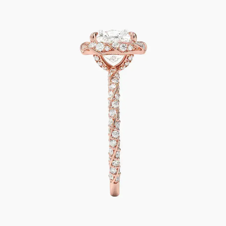 Eliana Cushion Designer 1.5 Carat Lab Grown Diamond Engagement Ring in 18K Yellow Gold