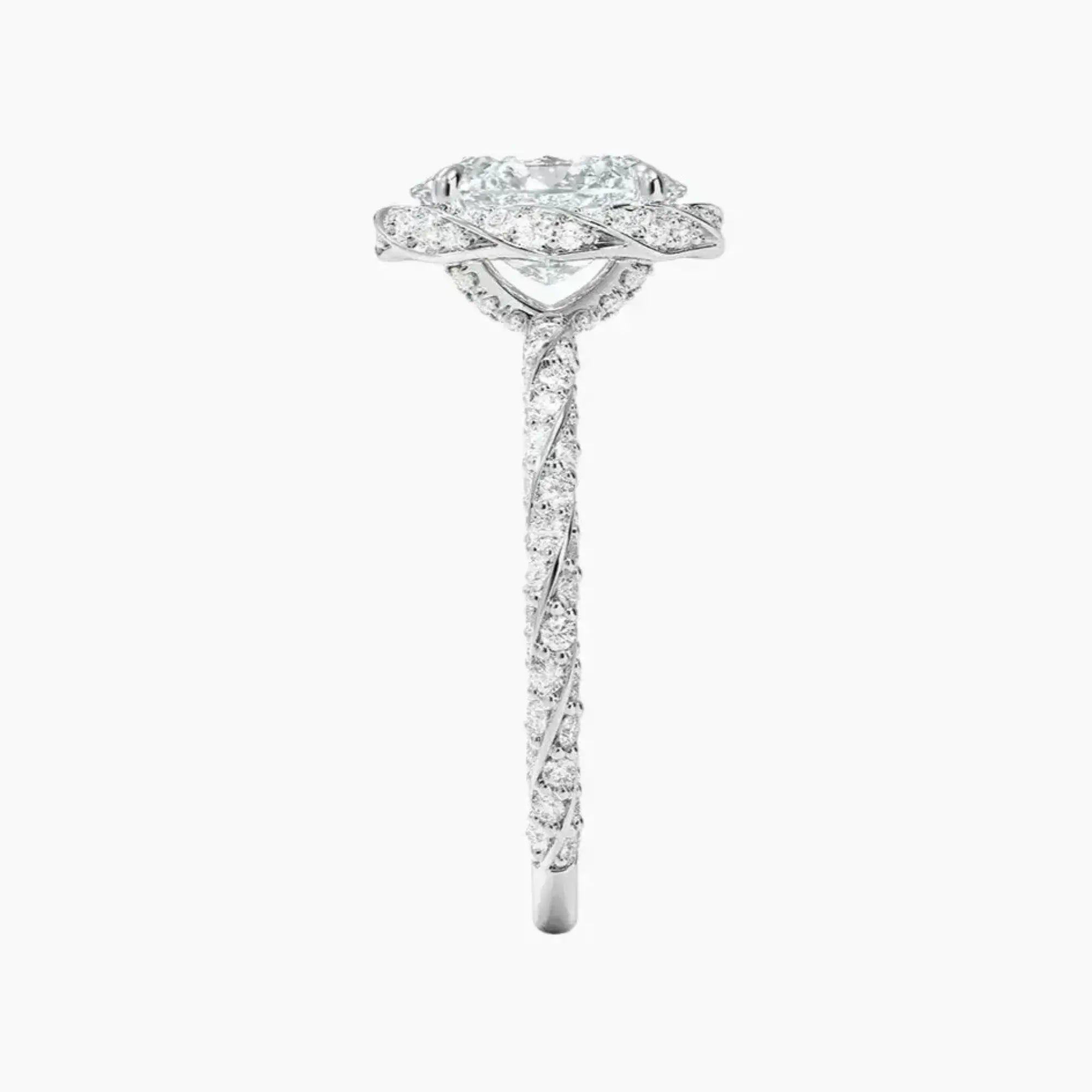 Eliana Oval Designer 2.5 Carat Lab Grown Diamond Engagement Ring in 18K Rose Gold