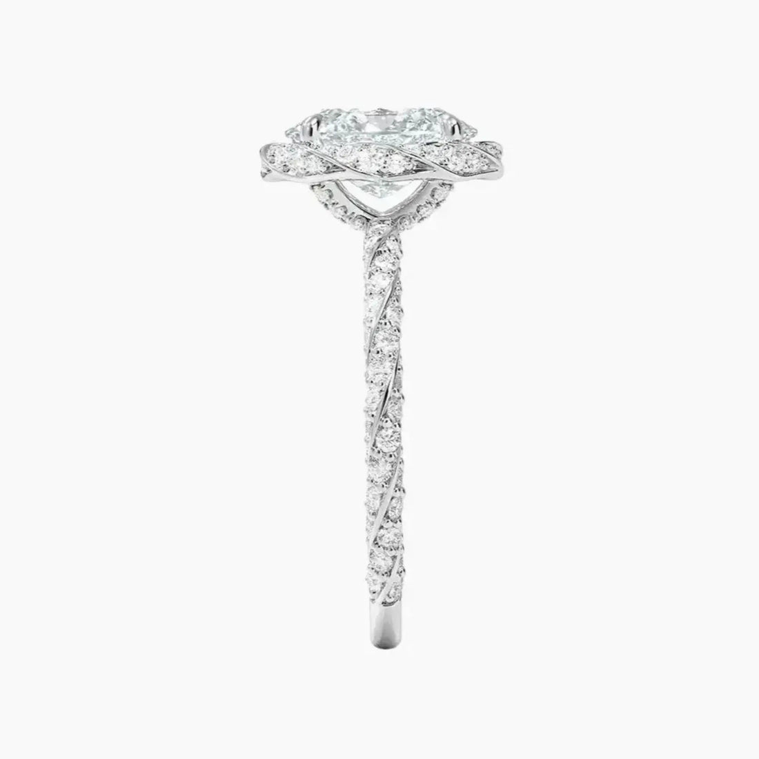 Eliana Oval Designer 1.5 Carat Lab Grown Diamond Engagement Ring in 18K Rose Gold