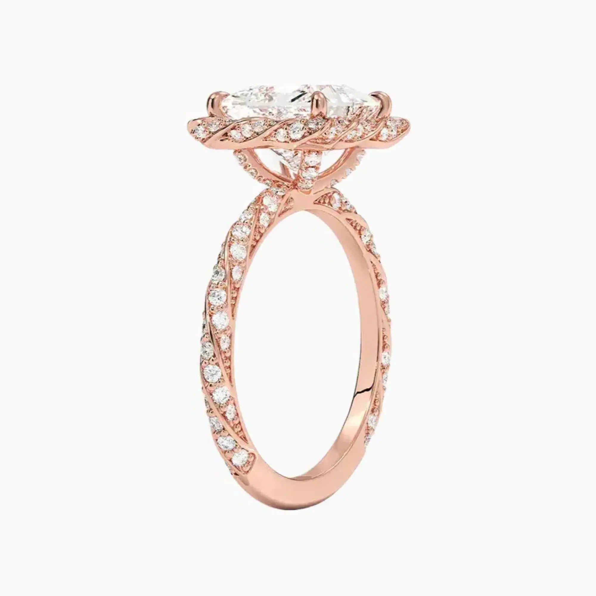 Eliana Princess Designer 2.5 Carat Lab Grown Diamond Engagement Ring in 14K Yellow Gold