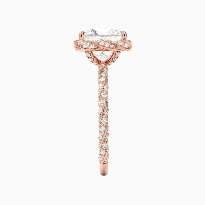 Eliana Princess Designer 2.5 Carat Lab Grown Diamond Engagement Ring in 18K Yellow Gold