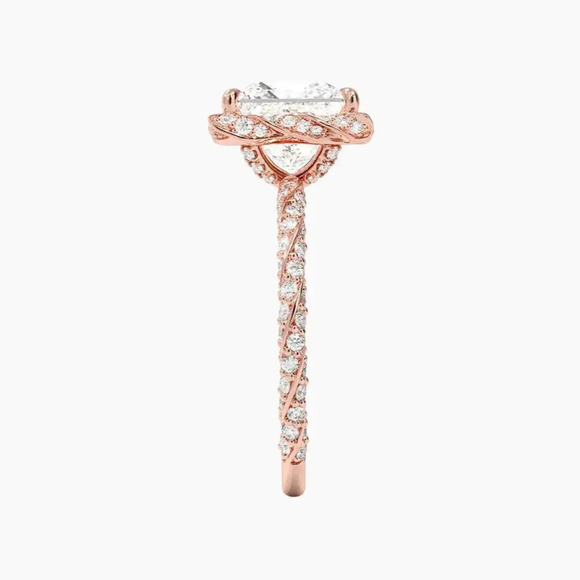Eliana Princess Designer 3 Carat Lab Grown Diamond Engagement Ring in 14K Yellow Gold