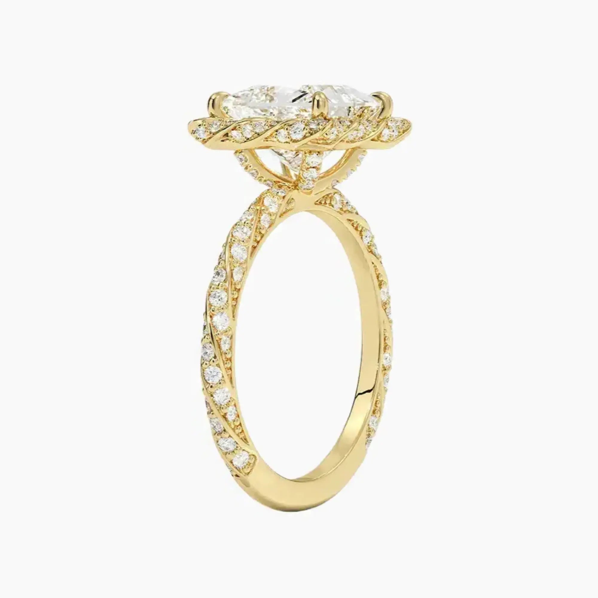 Eliana Princess Designer 1.5 Carat Lab Grown Diamond Engagement Ring in 18K Rose Gold