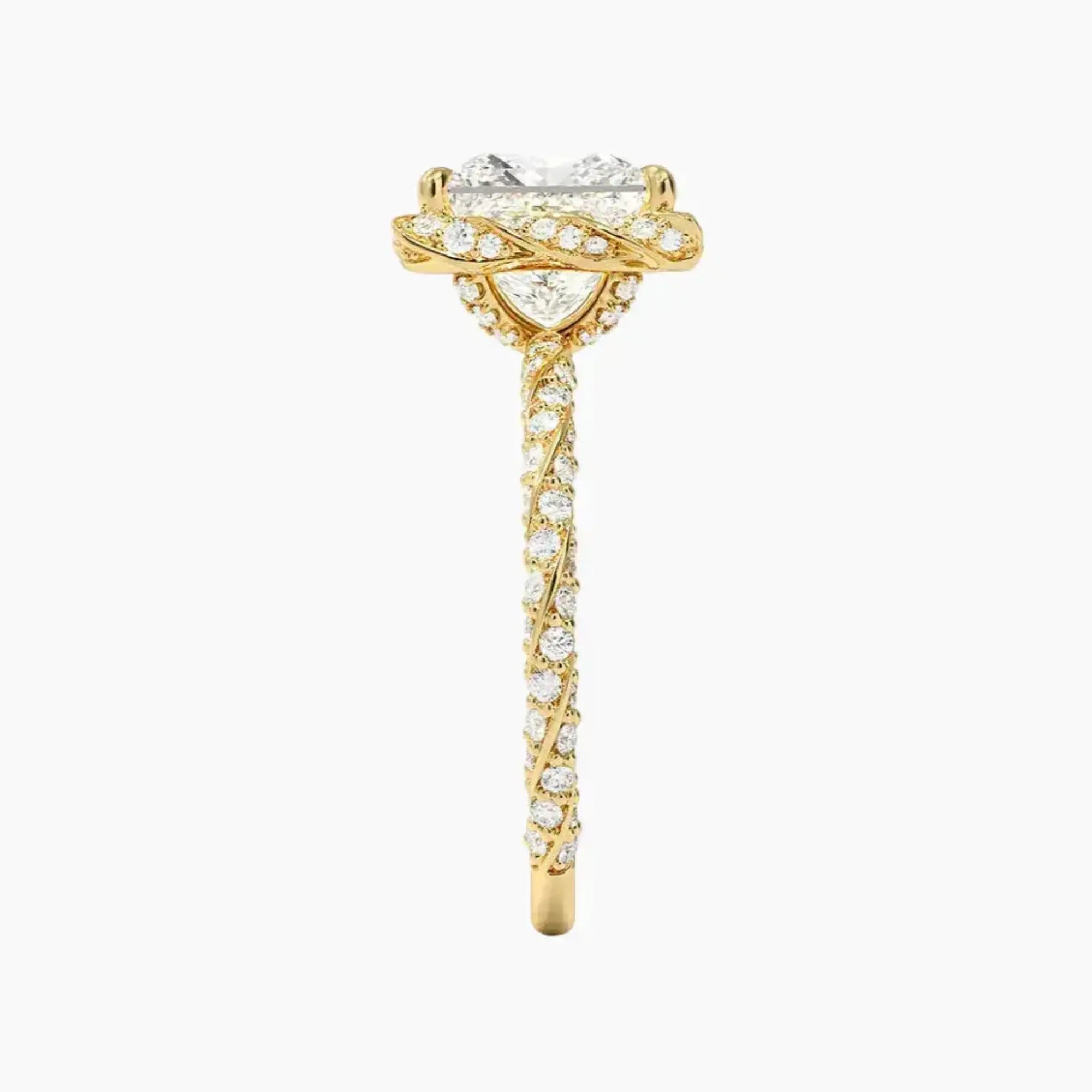 Eliana Princess Designer 2 Carat Lab Grown Diamond Engagement Ring in 14K White Gold