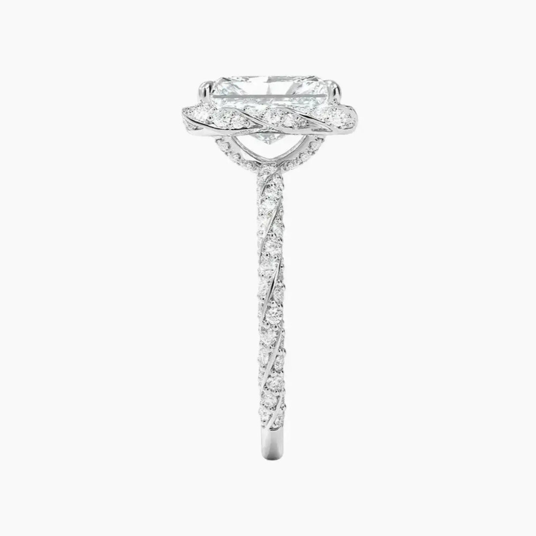 Eliana Radiant Designer 1 Carat Lab Grown Diamond Engagement Ring in 14K Rose Gold