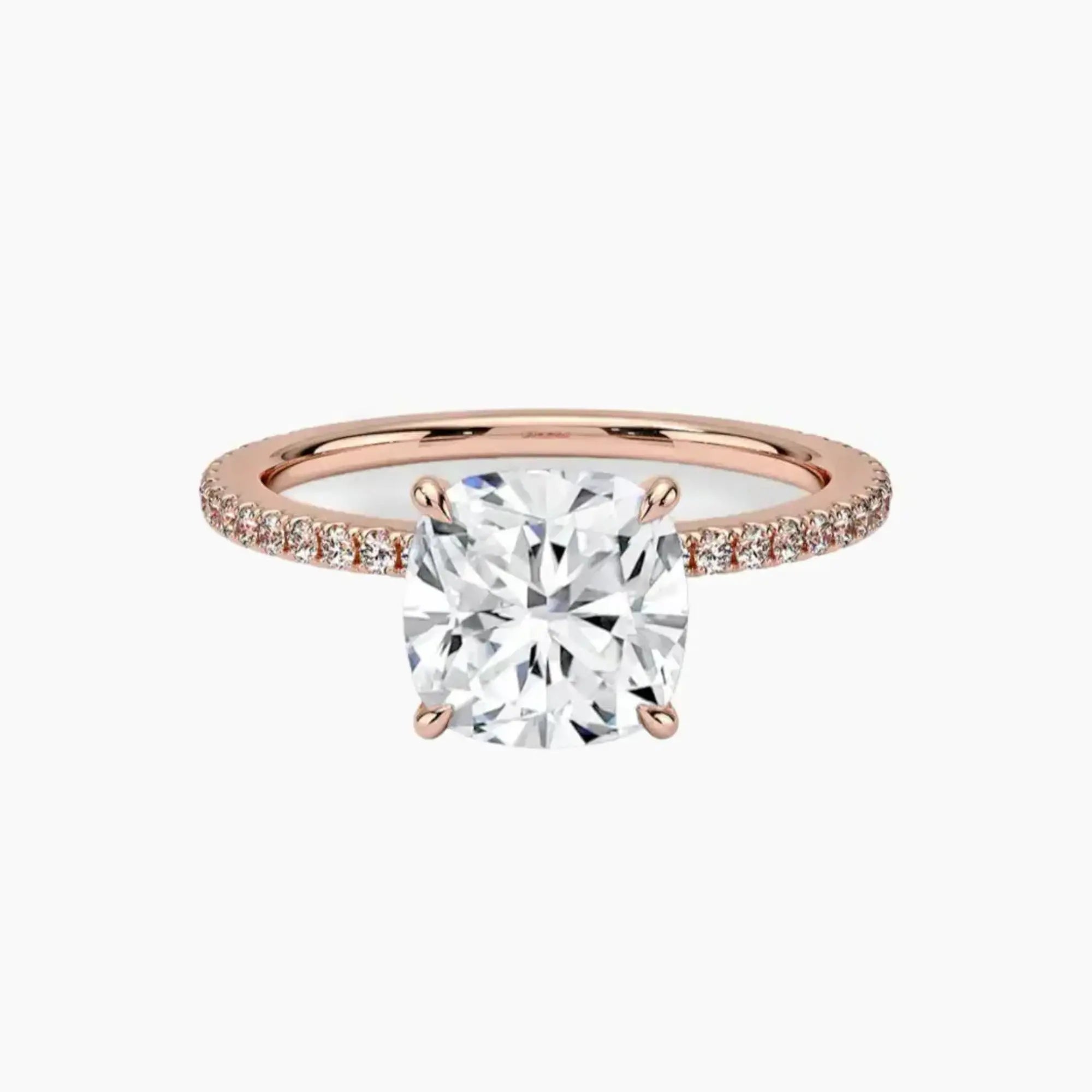 Adalia Cushion Designer Diamond Ring Setting in 18K White Gold
