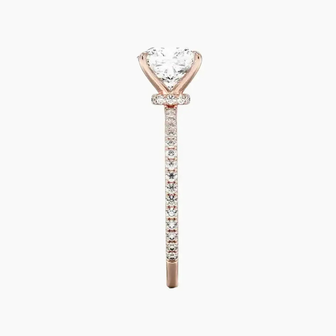 Adalia Cushion Designer Diamond Ring Setting in 14K Rose Gold
