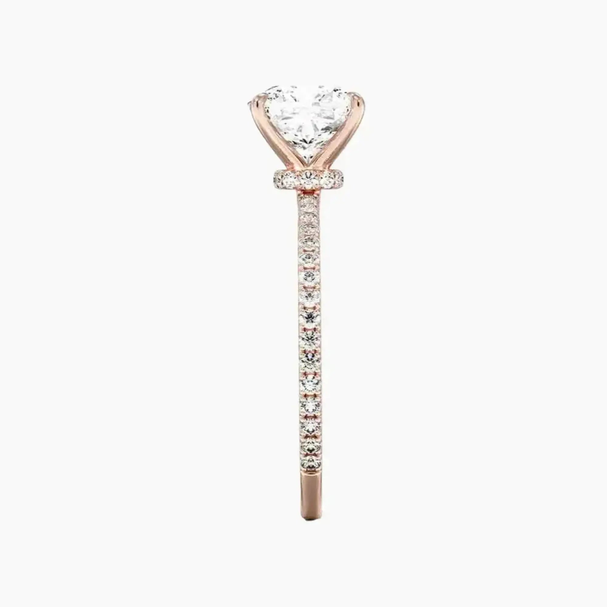 Adalia Cushion Designer 1 Carat Lab Grown Diamond Engagement Ring in 14K Yellow Gold