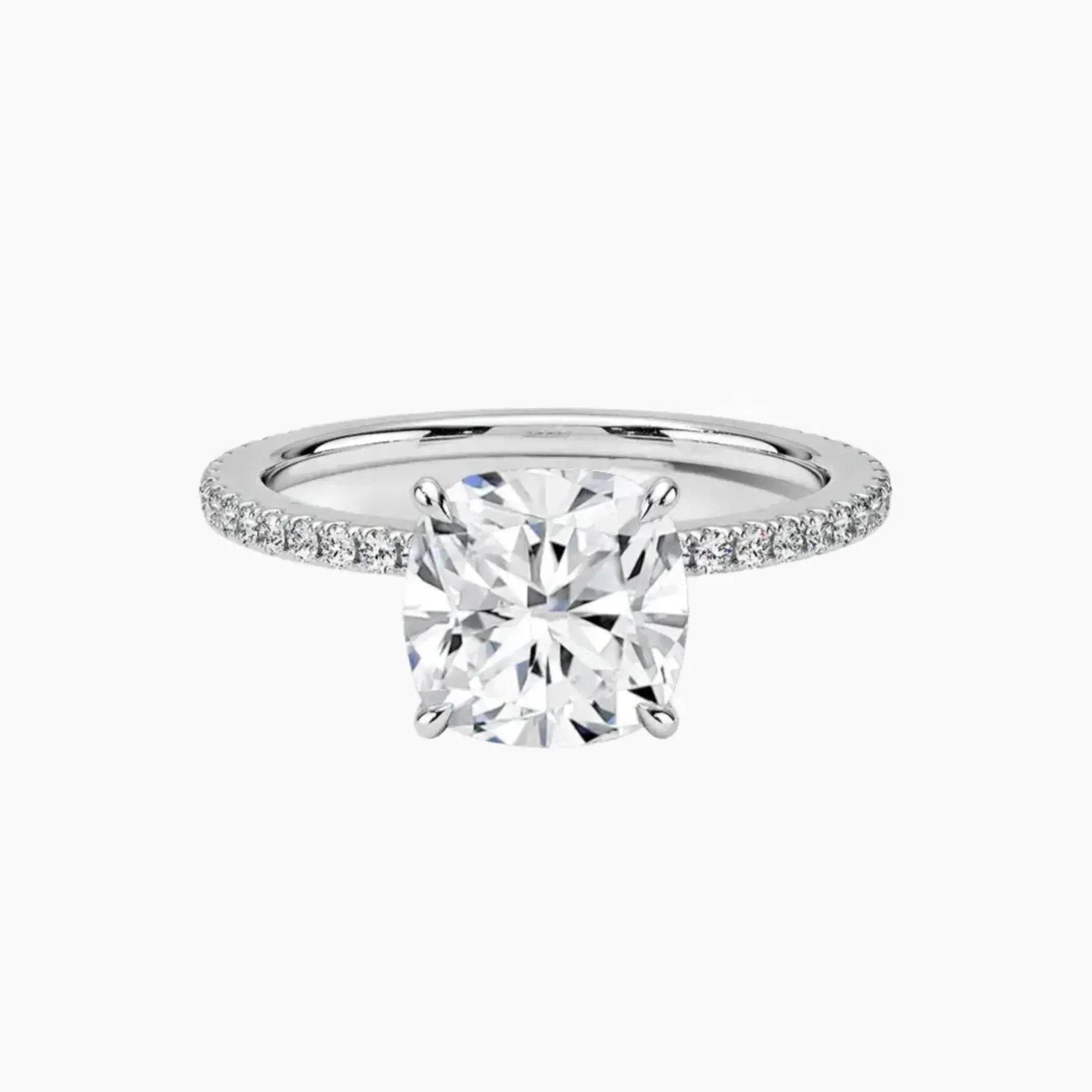 Adalia Cushion Designer 2.5 Carat Lab Grown Diamond Engagement Ring in 18K Rose Gold