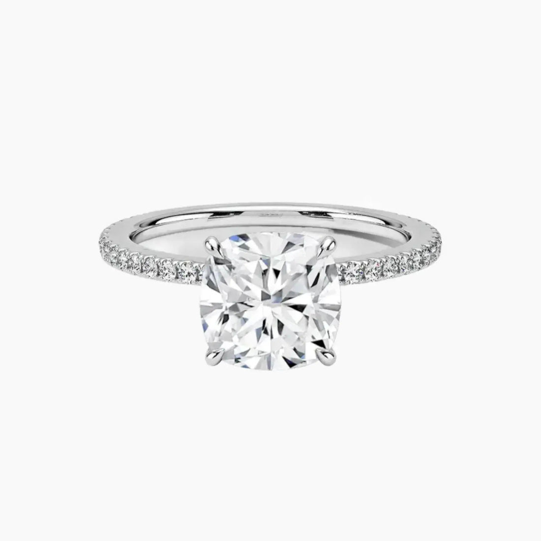 Adalia Cushion Designer Diamond Ring Setting in 18K White Gold