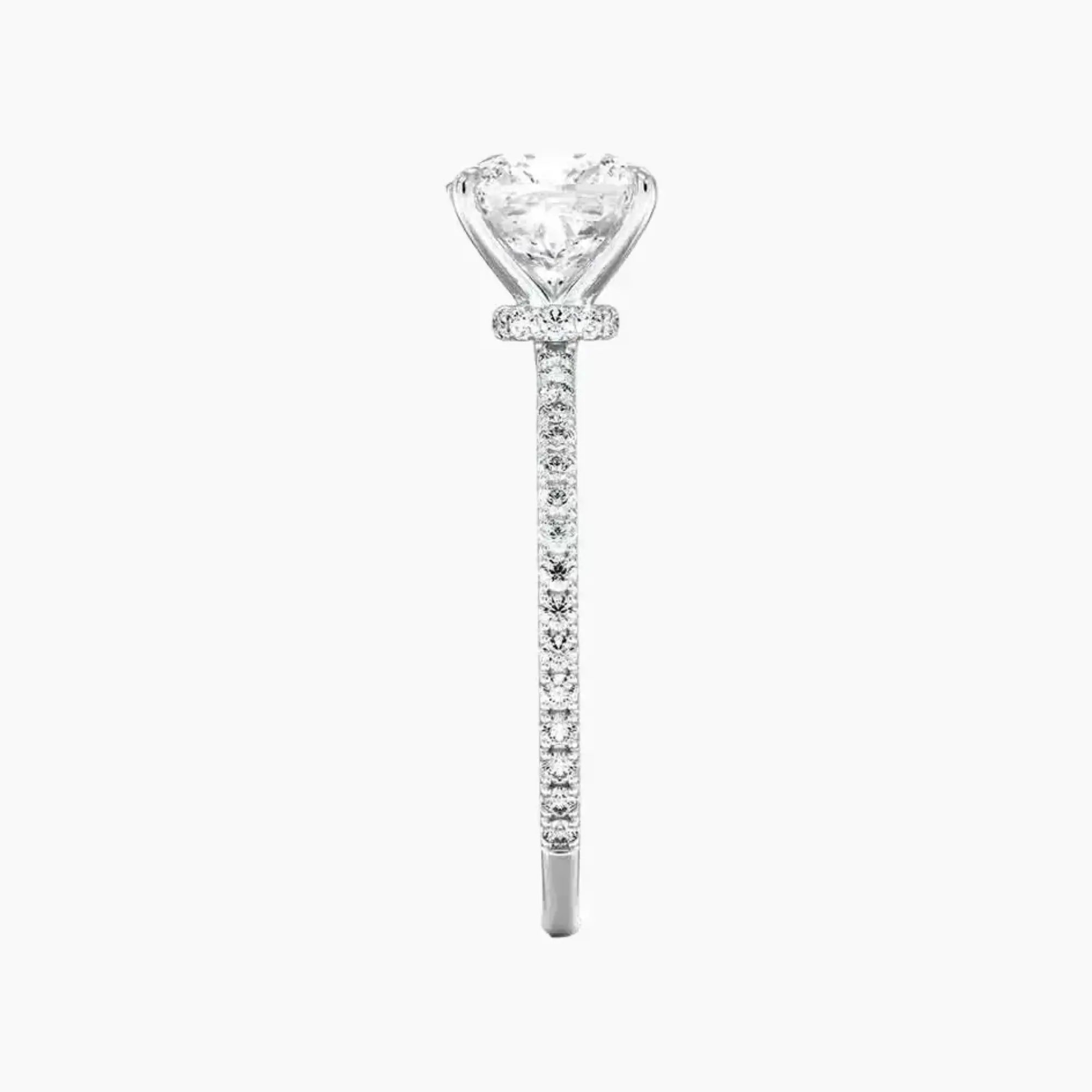 Adalia Cushion Designer 3 Carat Lab Grown Diamond Engagement Ring in 14K Yellow Gold