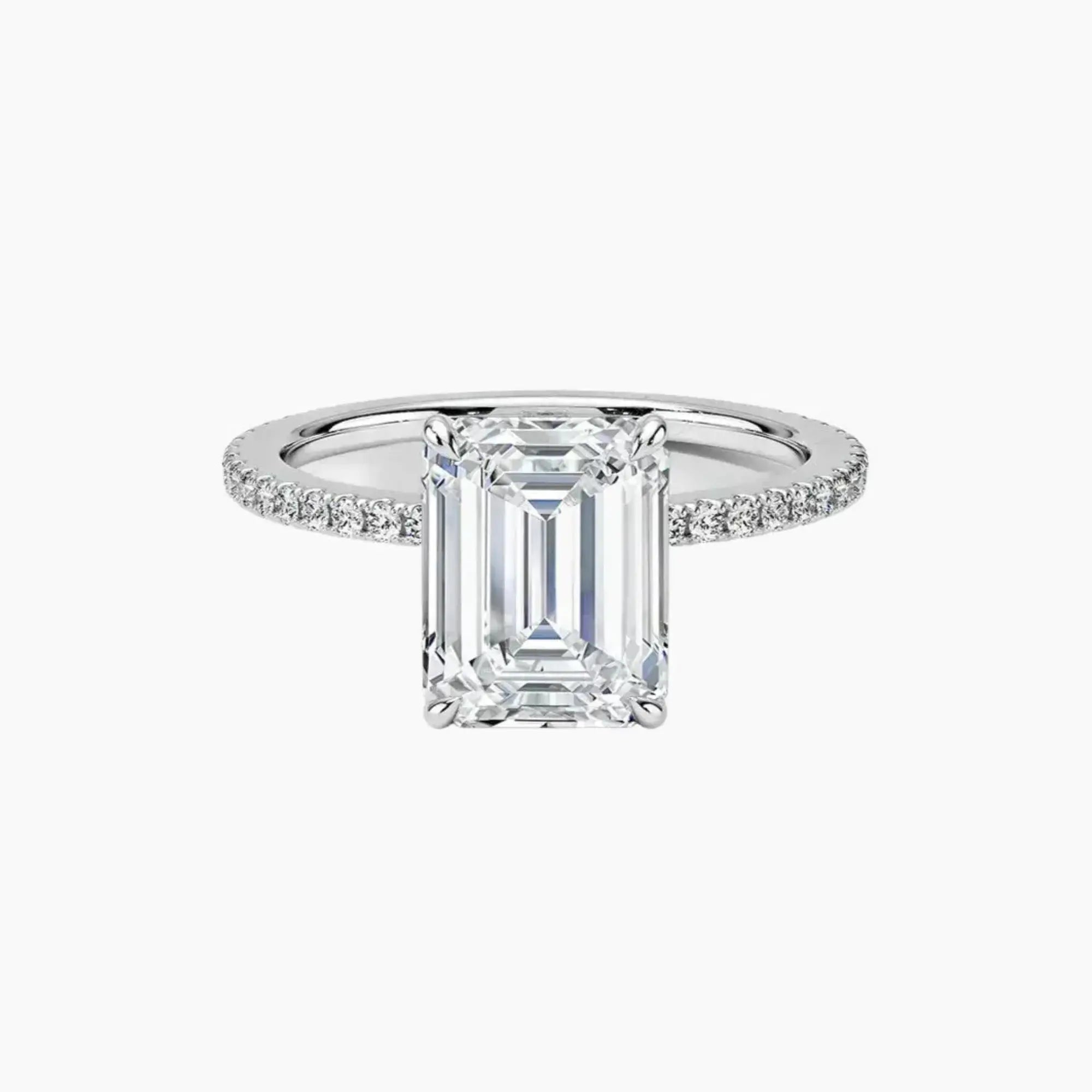 Adalia Emerald Designer Diamond Ring Setting in 18K Rose Gold