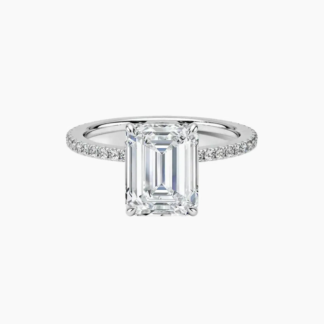 Adalia Emerald Designer Diamond Ring Setting in 18K Yellow Gold