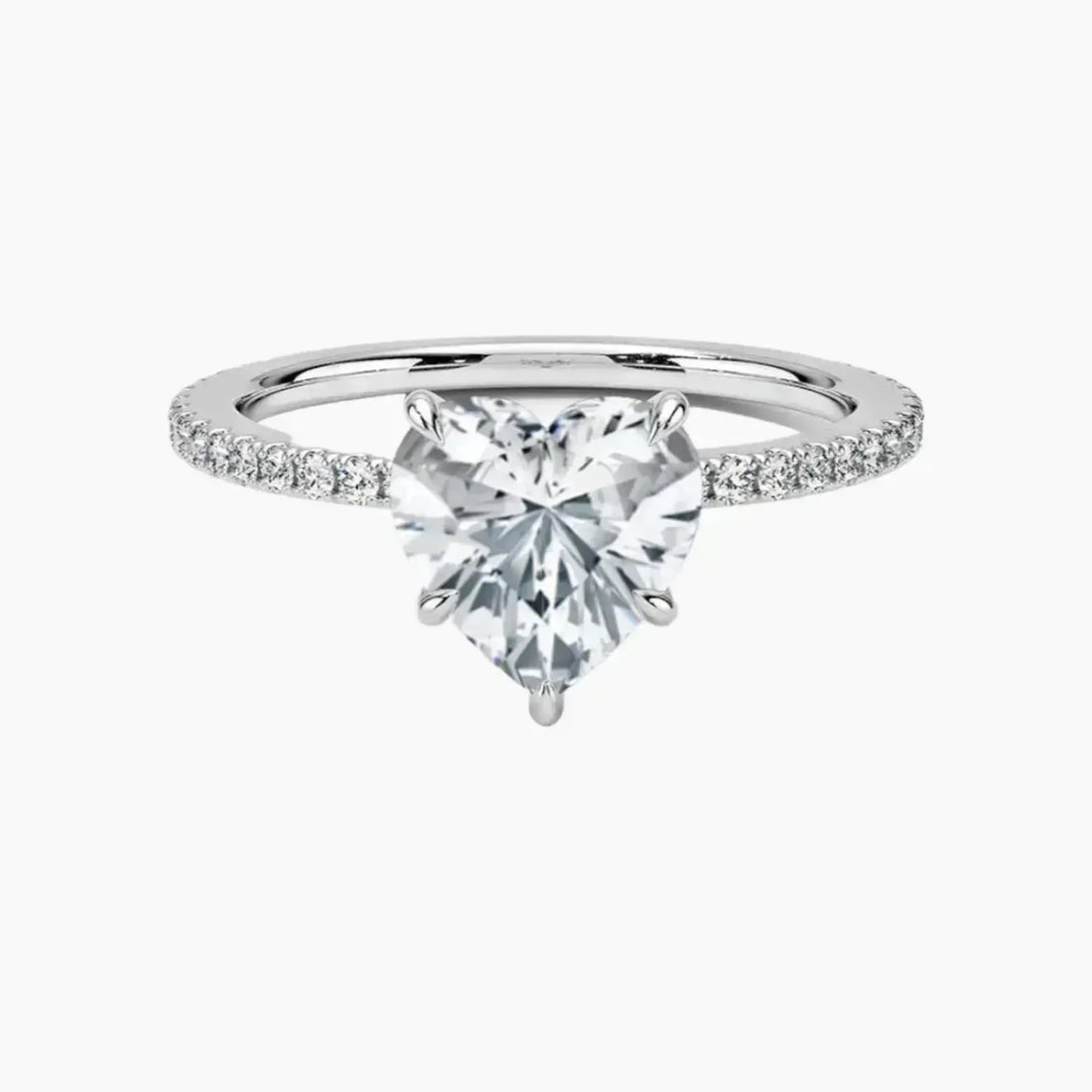 Adalia Heart Designer 1.5 Carat Lab Grown Diamond Engagement Ring in 18K Rose Gold