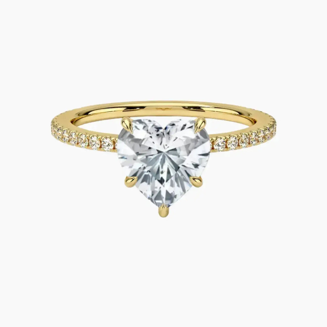 Adalia Heart Designer 1 Carat Lab Grown Diamond Engagement Ring in 18K Rose Gold