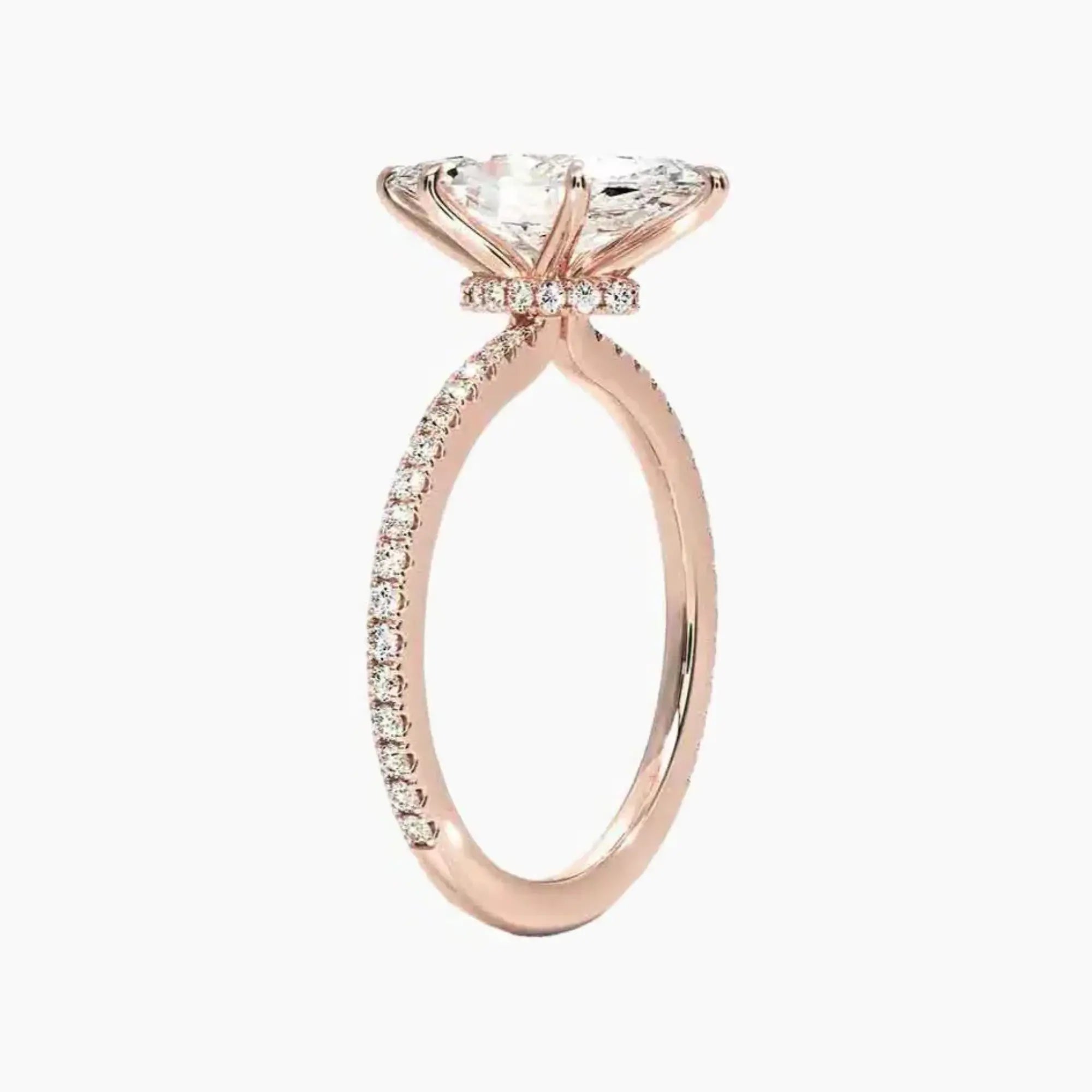 Adalia Marquise Designer 2 Carat Lab Grown Diamond Engagement Ring in 18K Yellow Gold