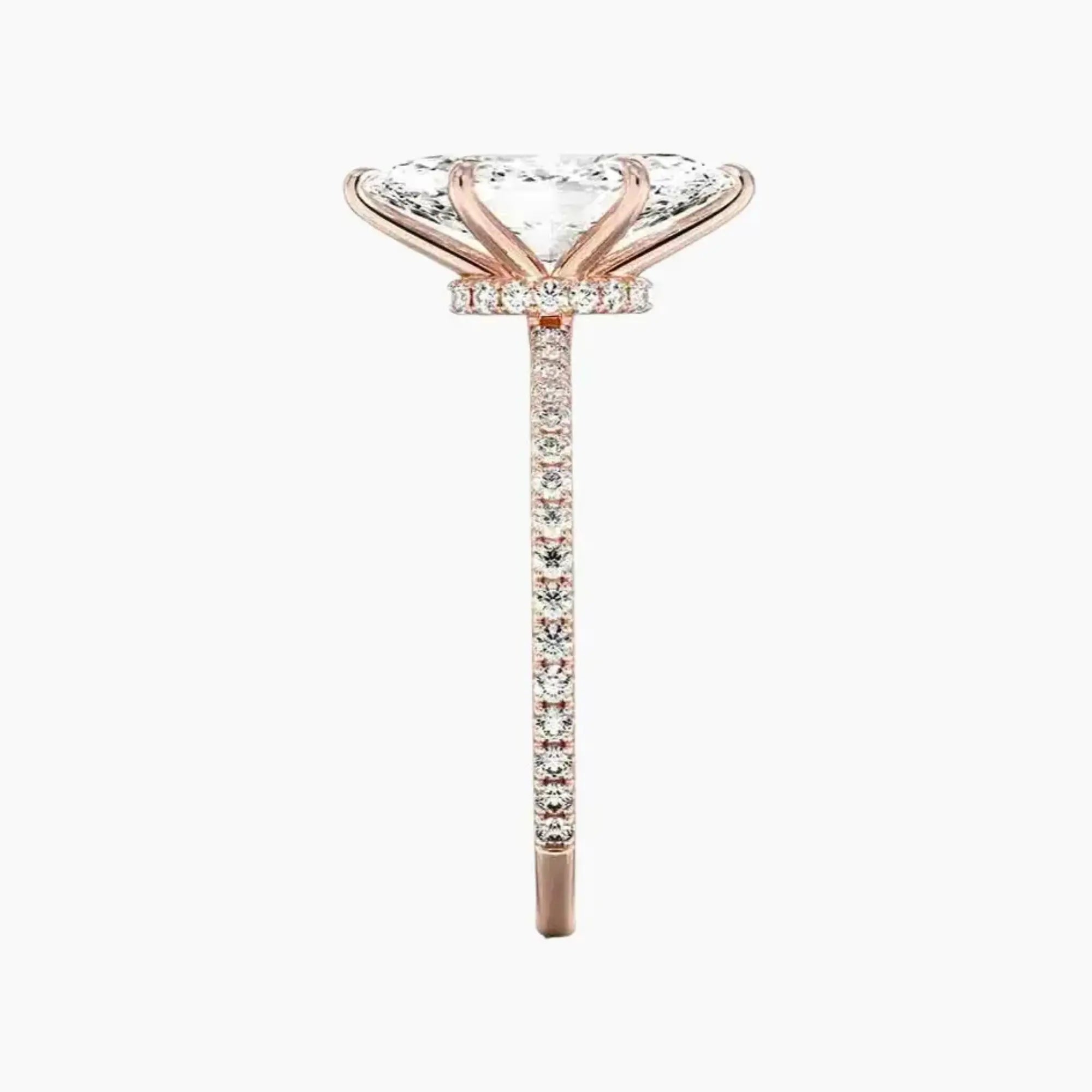 Adalia Marquise Designer 1 Carat Lab Grown Diamond Engagement Ring in 18K Yellow Gold