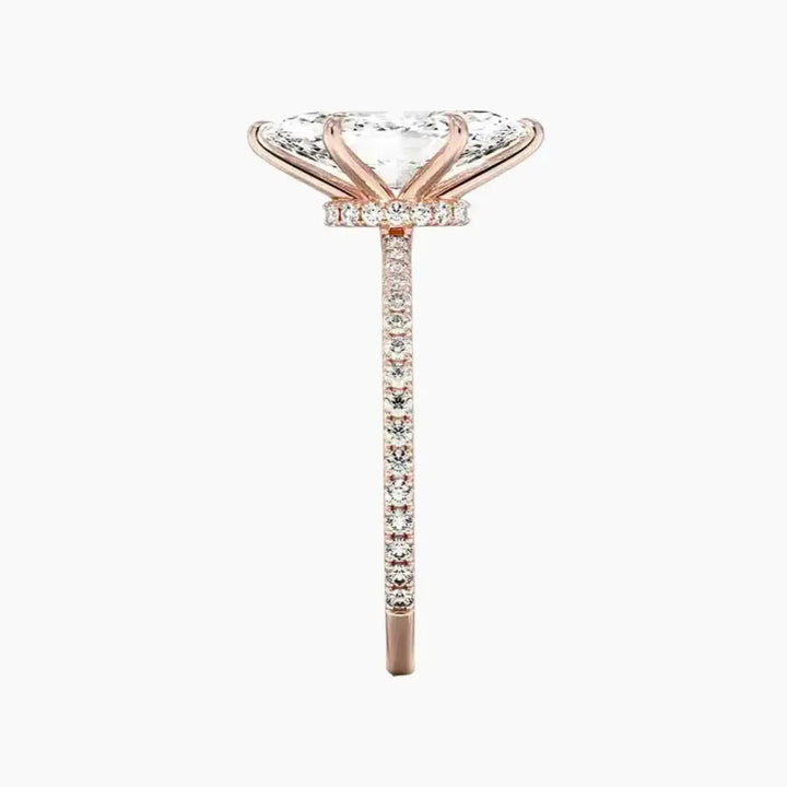 Adalia Marquise Designer 1.5 Carat Lab Grown Diamond Engagement Ring in 18K Yellow Gold