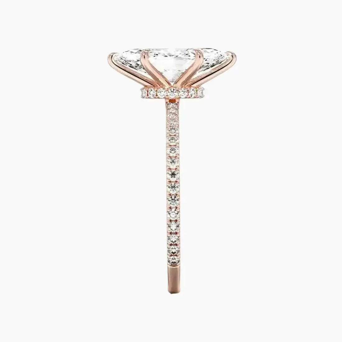 Adalia Marquise Designer 2.5 Carat Lab Grown Diamond Engagement Ring in 14K Yellow Gold