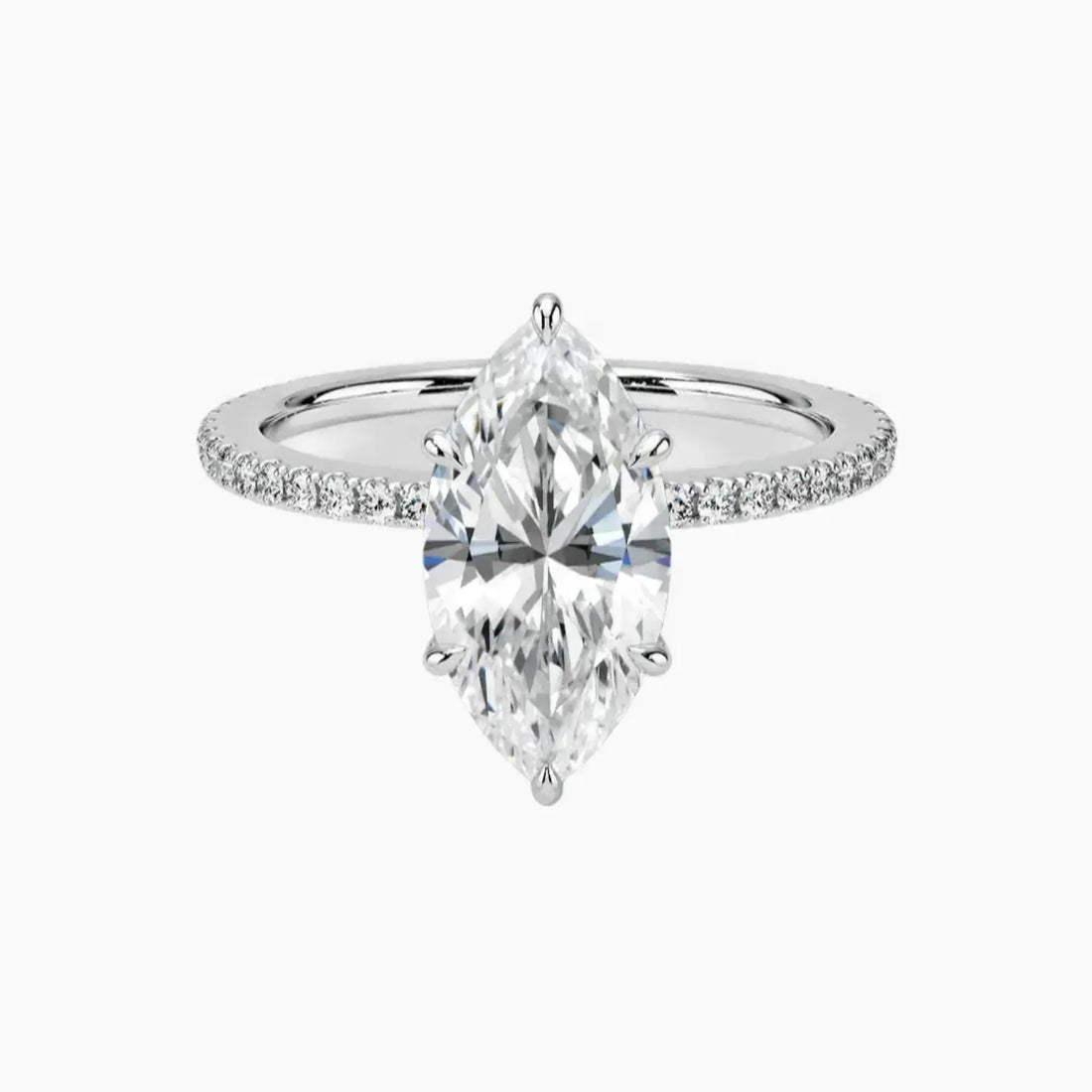 Adalia Marquise Designer 1.5 Carat Lab Grown Diamond Engagement Ring in 14K White Gold
