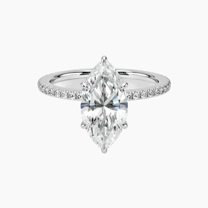 Adalia Marquise Designer 1.5 Carat Lab Grown Diamond Engagement Ring in 14K White Gold
