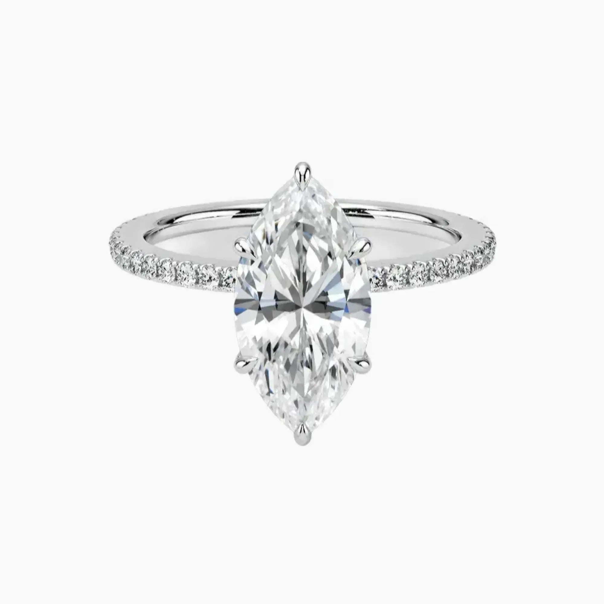 Adalia Marquise Designer 2.5 Carat Lab Grown Diamond Engagement Ring in 18K Rose Gold
