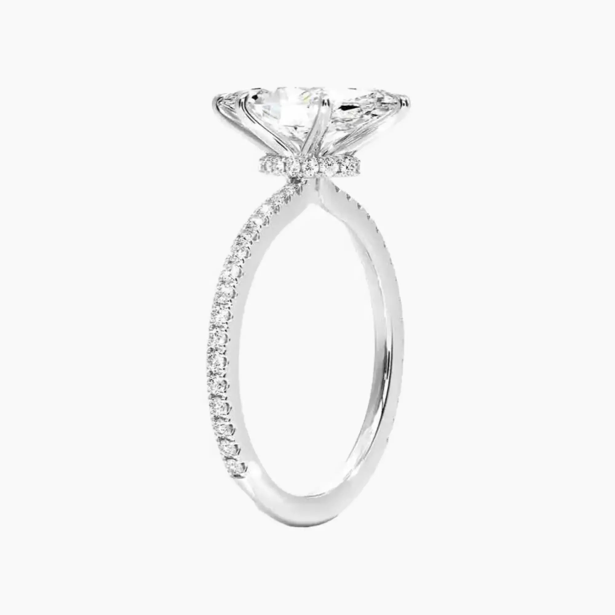 Adalia Marquise Designer 1 Carat Lab Grown Diamond Engagement Ring in 14K Rose Gold