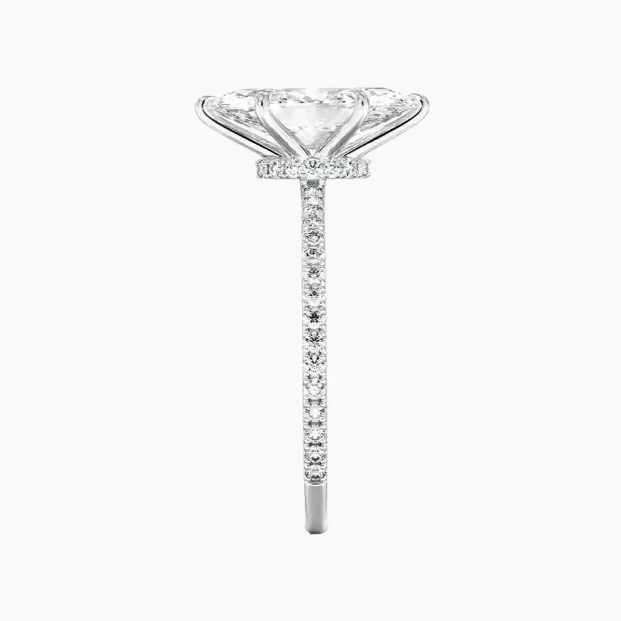 Adalia Marquise Designer 2 Carat Lab Grown Diamond Engagement Ring in 14K White Gold