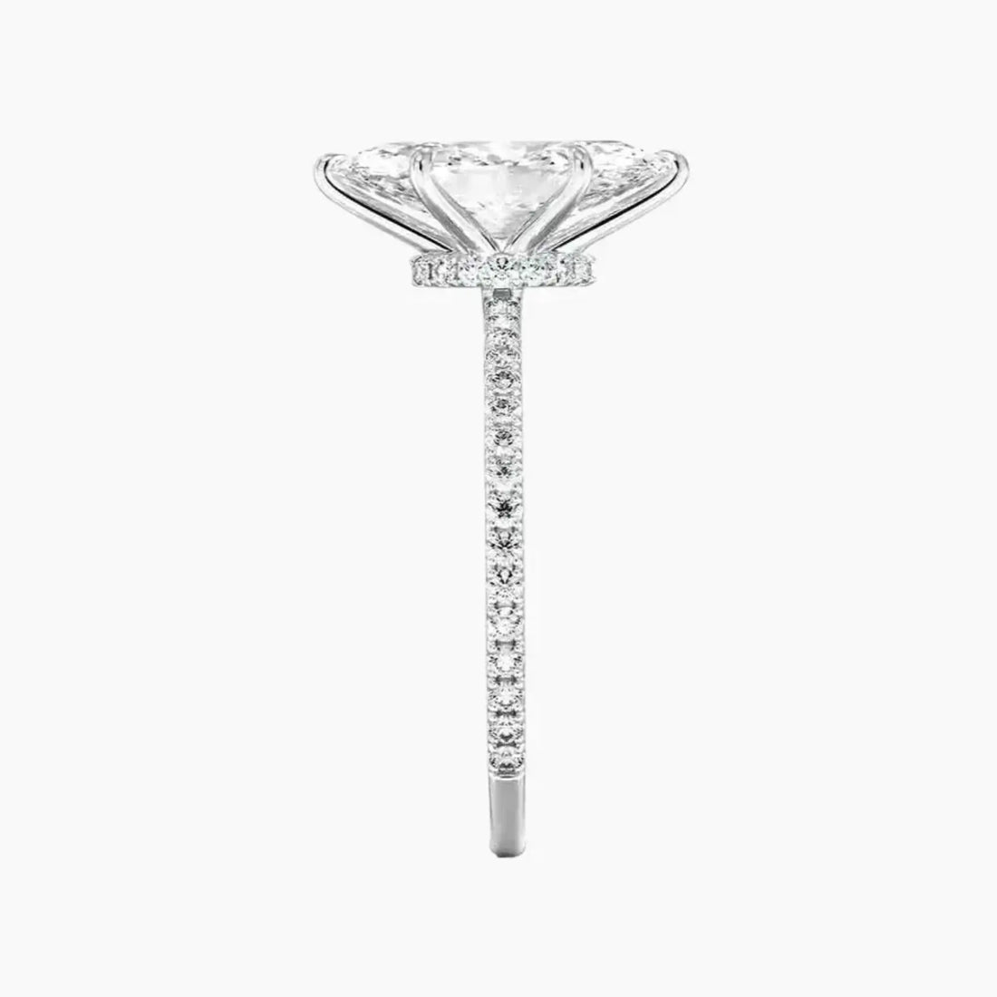 Adalia Marquise Designer 1 Carat Lab Grown Diamond Engagement Ring in 18K Yellow Gold