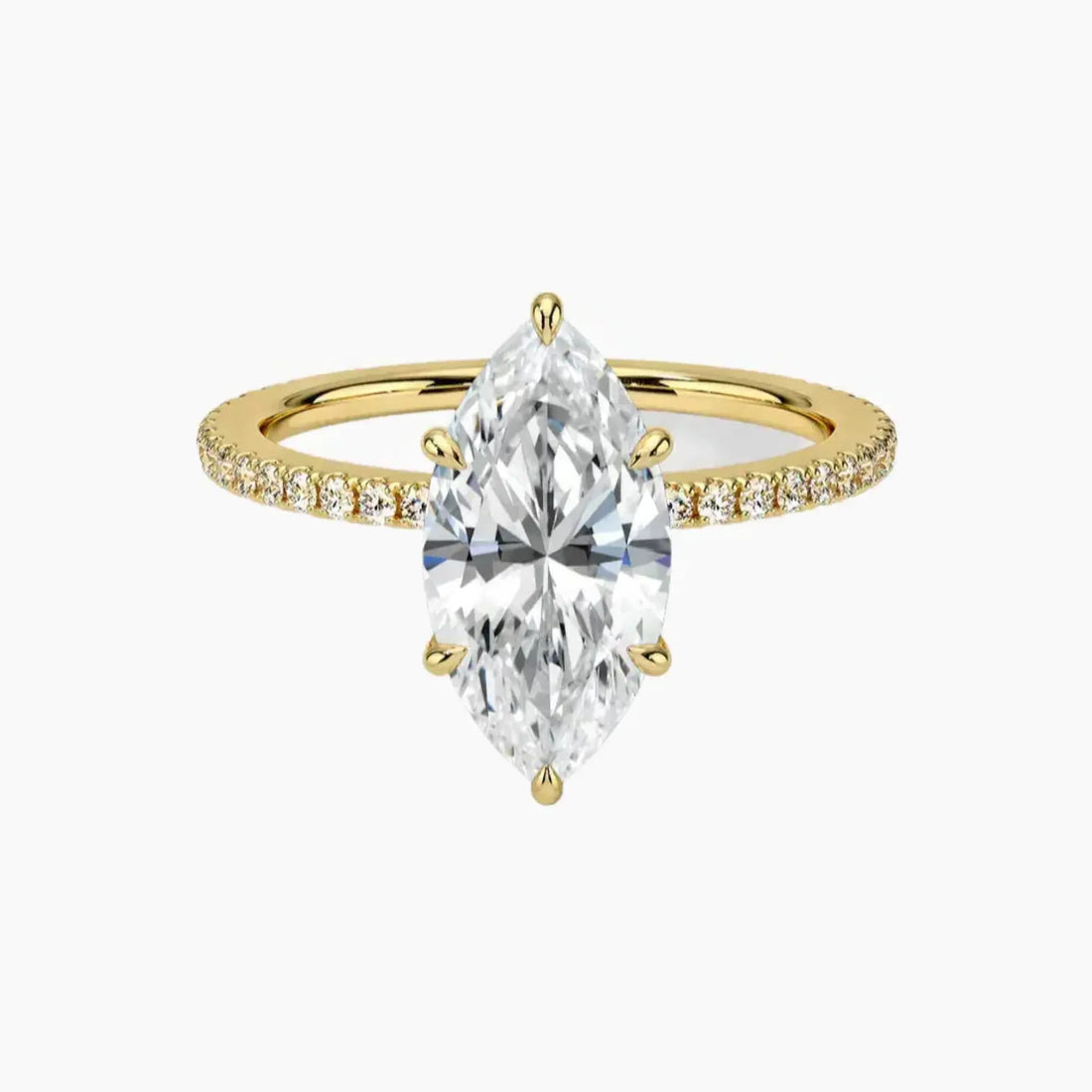 Adalia Marquise Designer 1.5 Carat Lab Grown Diamond Engagement Ring in 14K Rose Gold