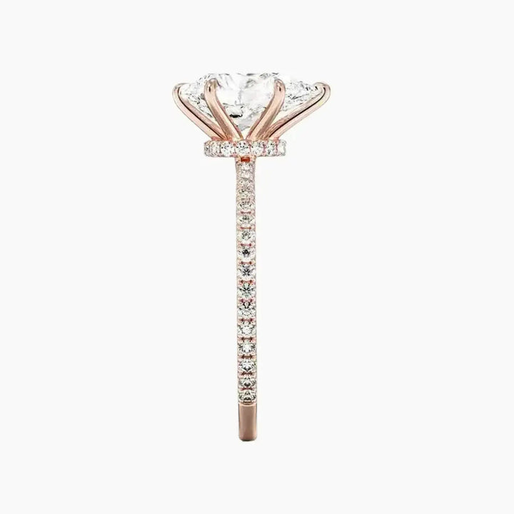 Adalia Pear Designer 2 Carat Lab Grown Diamond Engagement Ring in 14K Yellow Gold