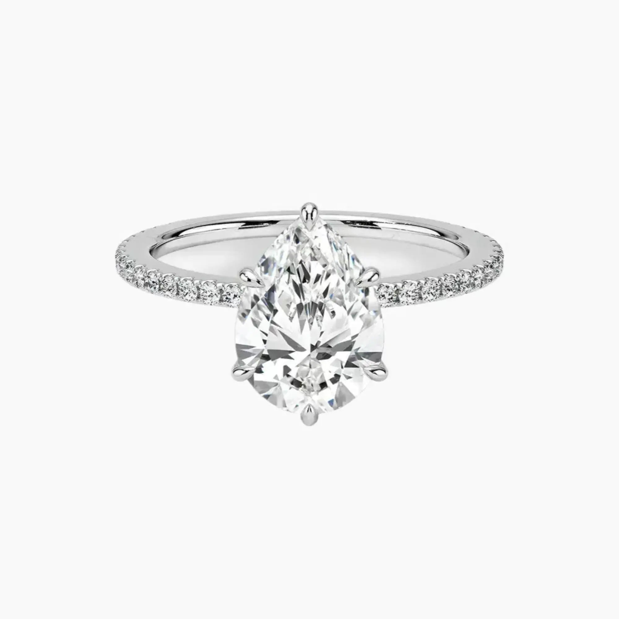 Adalia Pear Designer 1.5 Carat Lab Grown Diamond Engagement Ring in 14K Rose Gold