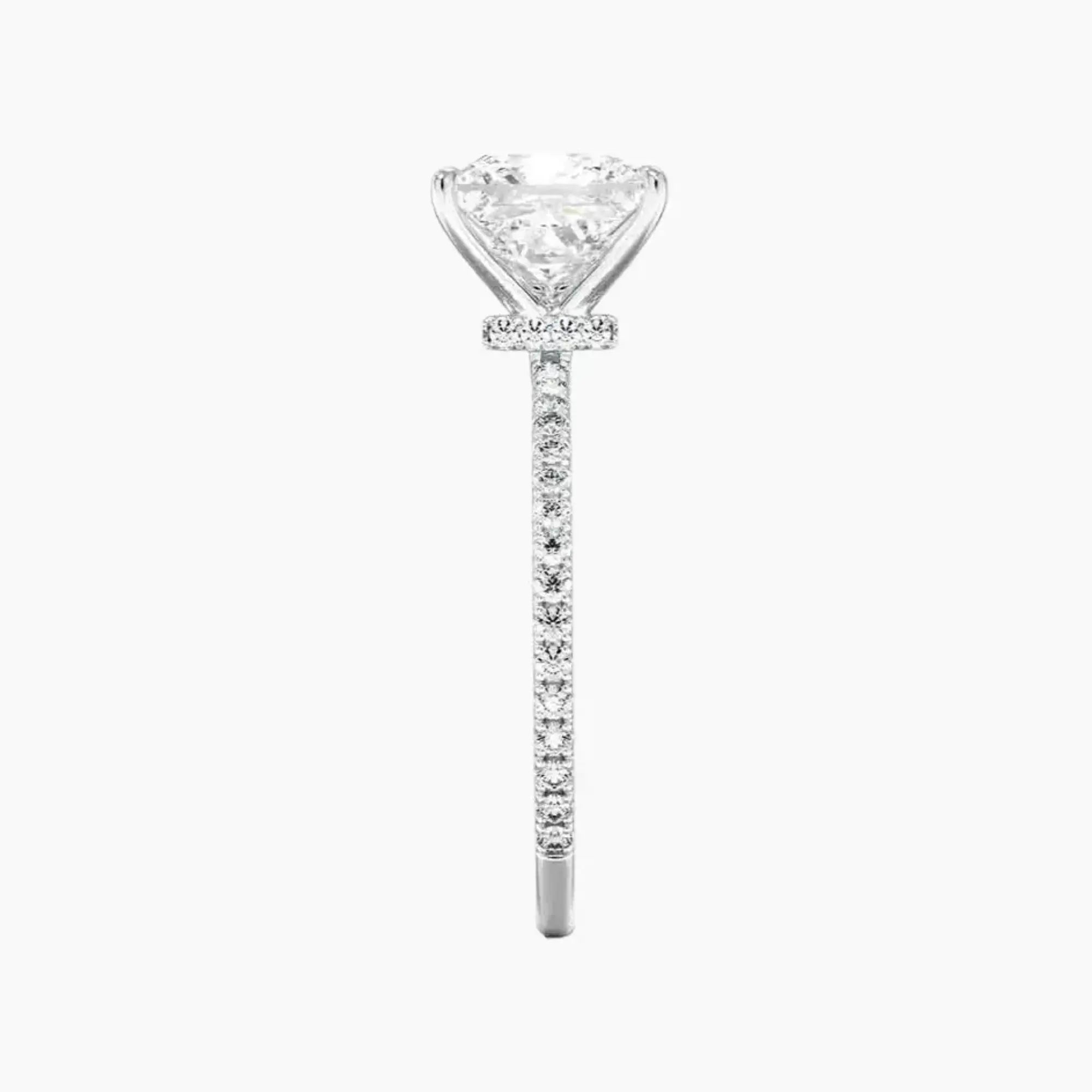 Adalia Princess Designer 2.5 Carat Lab Grown Diamond Engagement Ring in 18K Rose Gold