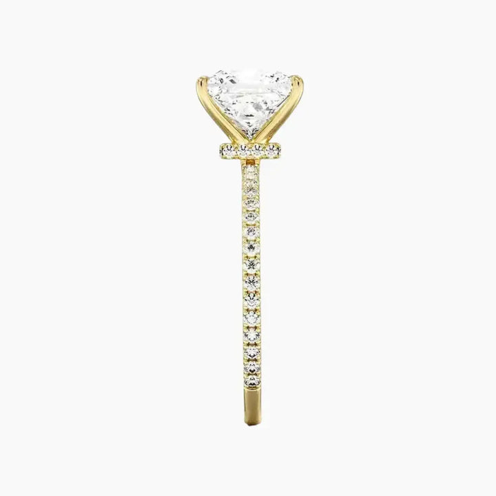 Adalia Princess Designer 1 Carat Lab Grown Diamond Engagement Ring in 14K Rose Gold