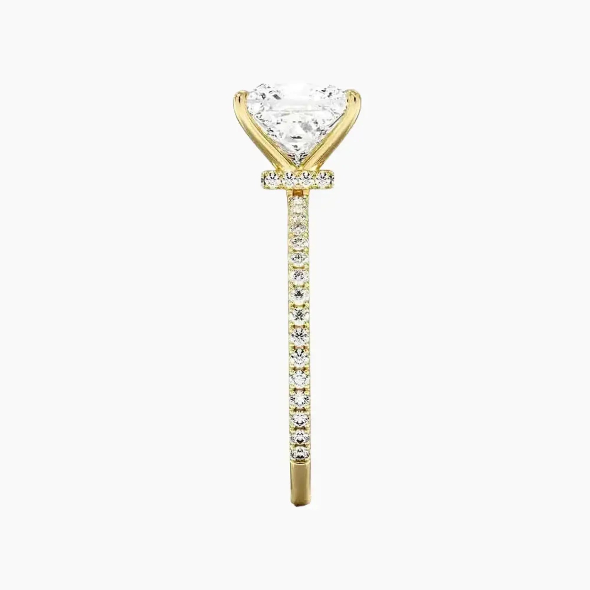Adalia Princess Designer 1.5 Carat Lab Grown Diamond Engagement Ring in 14K White Gold