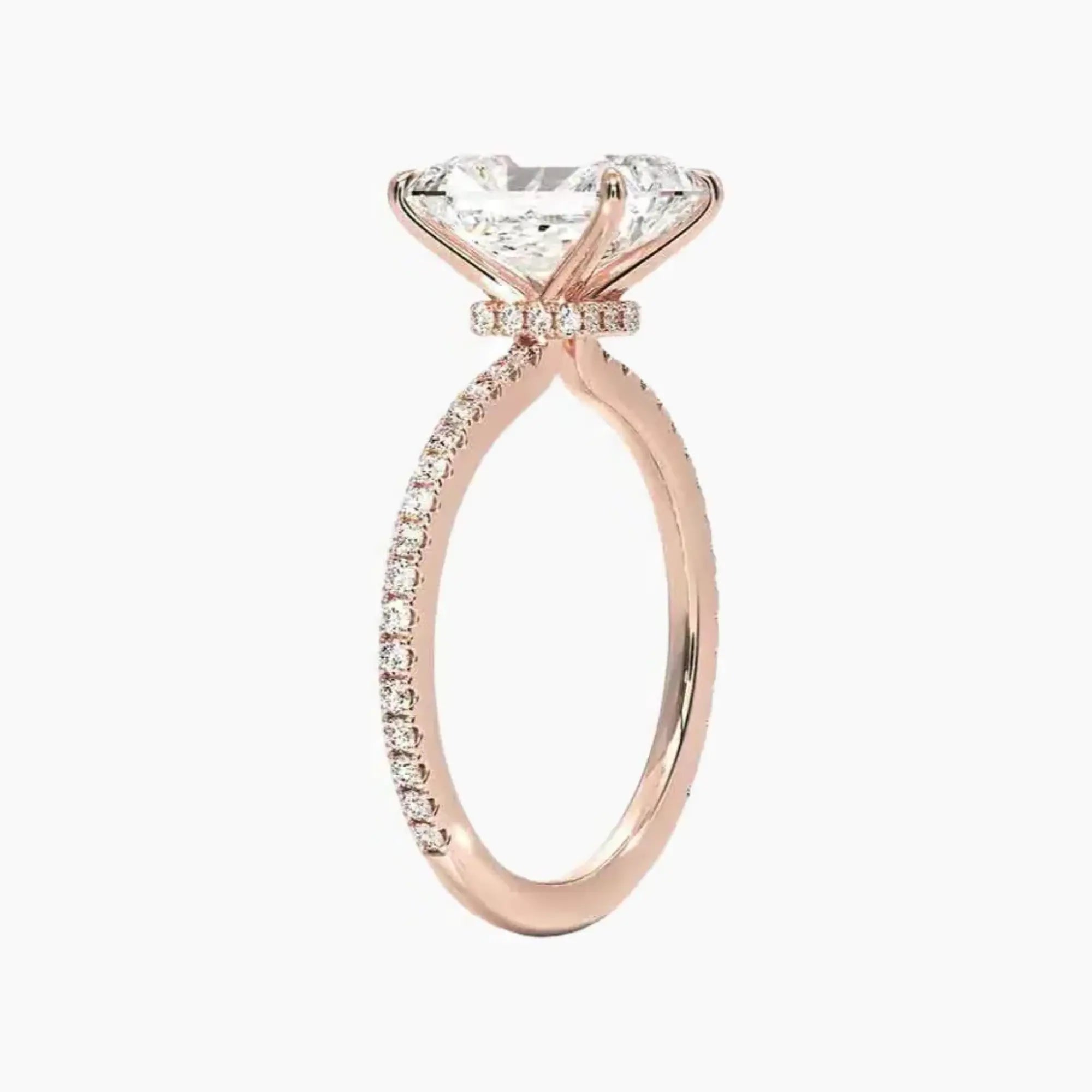 Adalia Radiant Designer 2 Carat Lab Grown Diamond Engagement Ring in 14K Yellow Gold