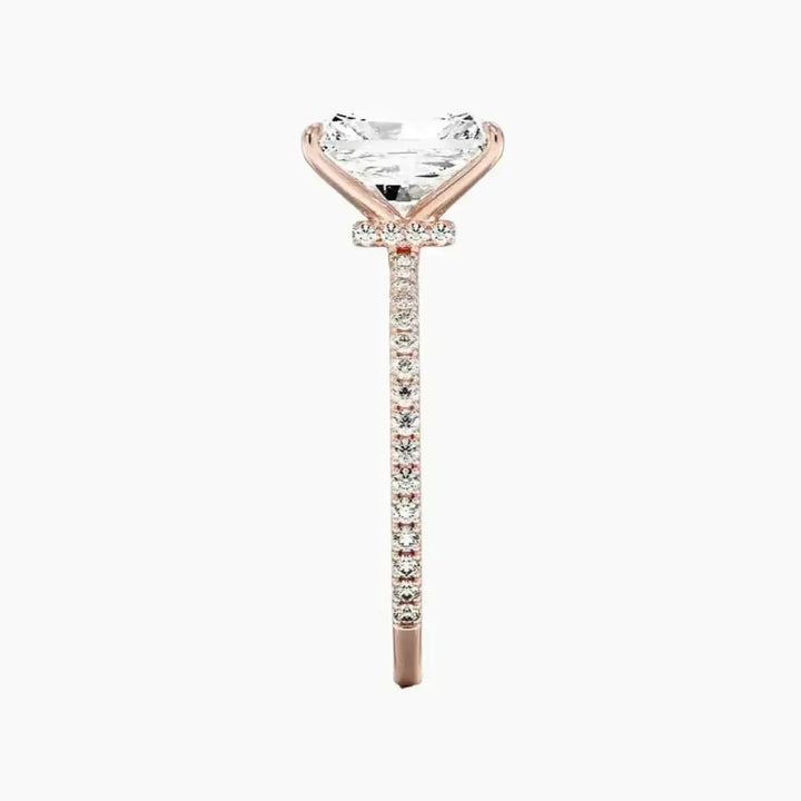 Adalia Radiant Designer 1.5 Carat Lab Grown Diamond Engagement Ring in 18K Yellow Gold