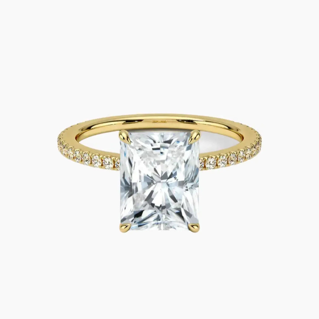 Adalia Radiant Designer Diamond Ring Setting in 18K Rose Gold