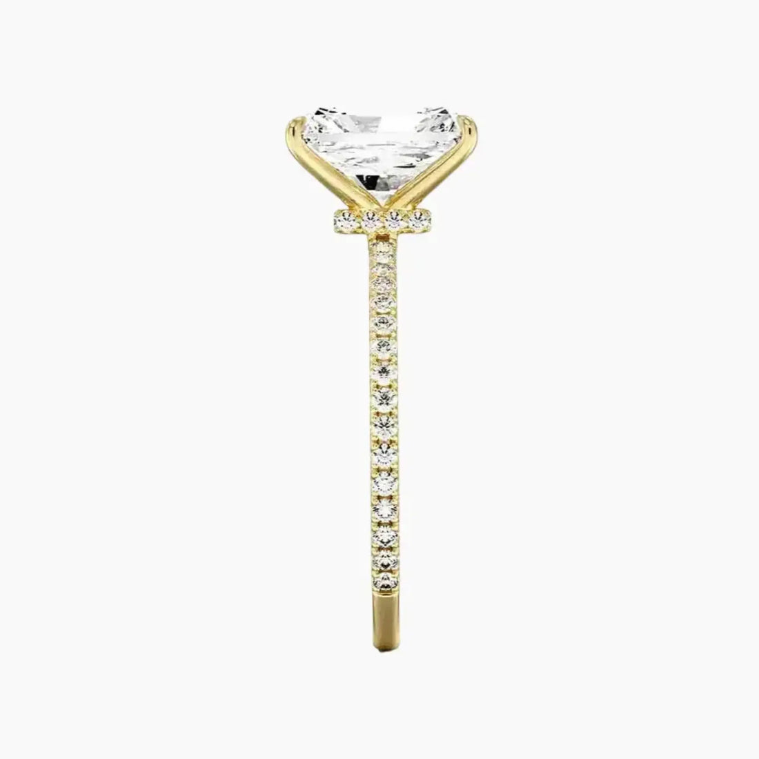 Adalia Radiant Designer 2.5 Carat Lab Grown Diamond Engagement Ring in 18K Rose Gold