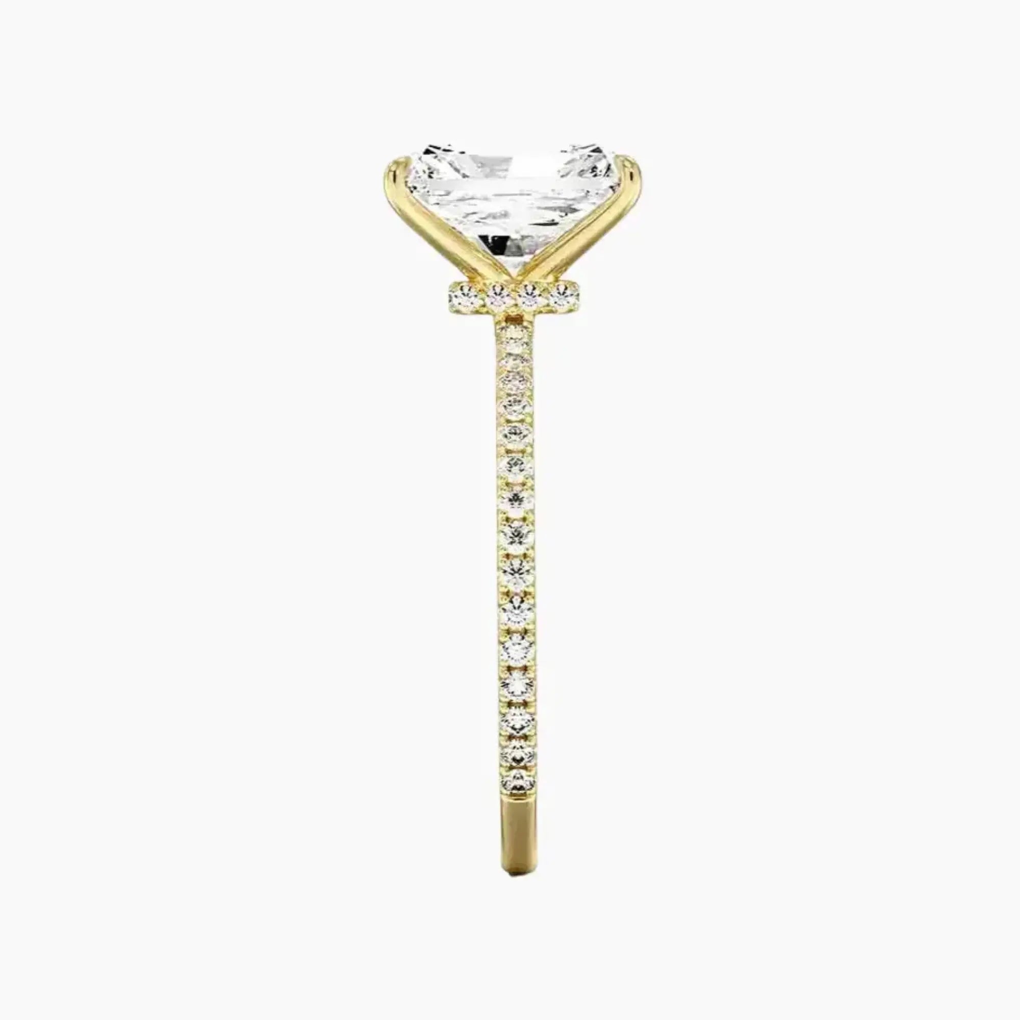 Adalia Radiant Designer 2 Carat Lab Grown Diamond Engagement Ring in 18K White Gold