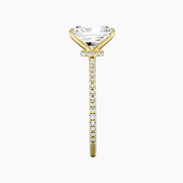 Adalia Radiant Designer 1 Carat Lab Grown Diamond Engagement Ring in 14K Rose Gold