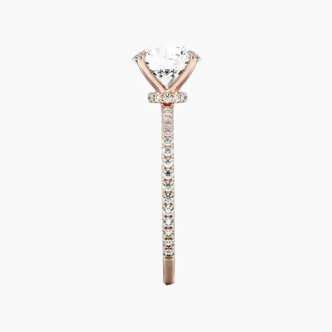 Adalia Round Designer Diamond Ring Setting in 18K Yellow Gold