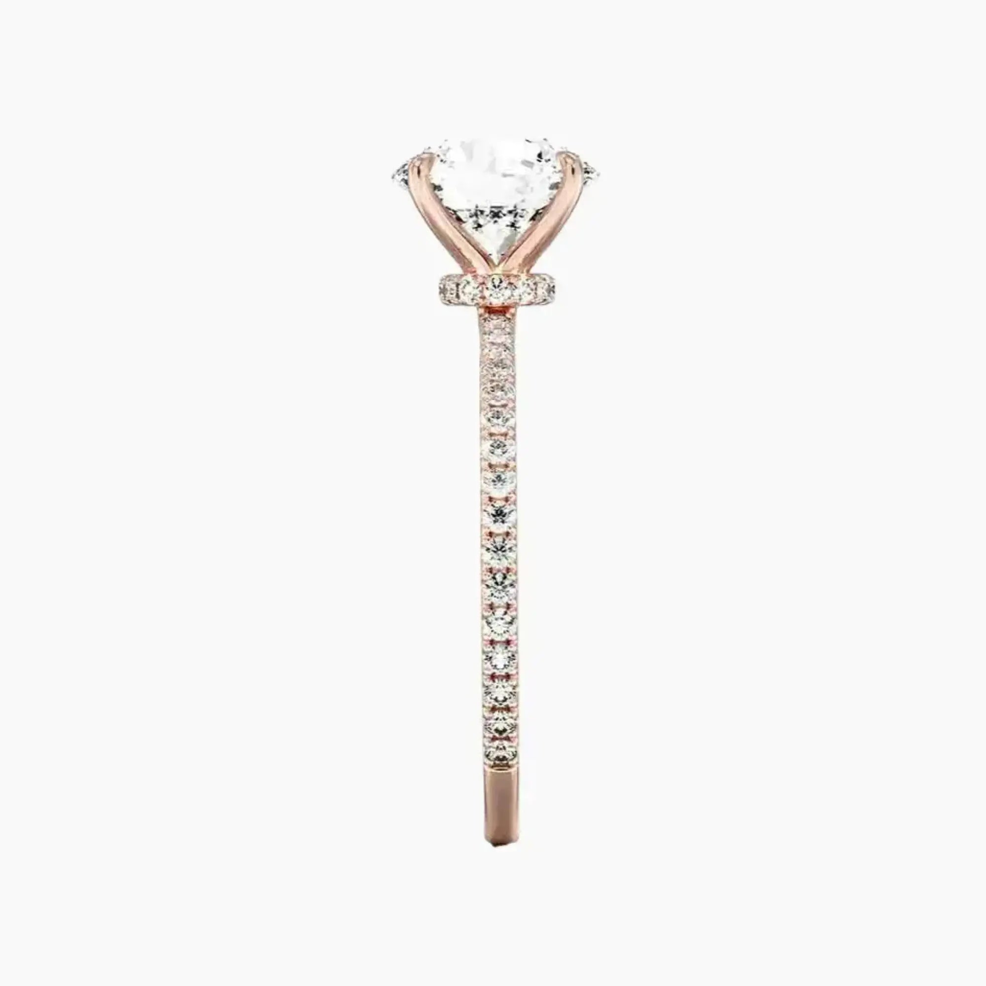 Adalia Round Designer 1.5 Carat Lab Grown Diamond Engagement Ring in 18K Yellow Gold